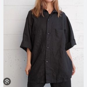Maiwa black studio jacket/shirt